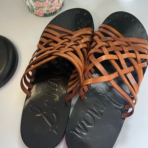 Women's Sam Edelman Brown Leather Sandals